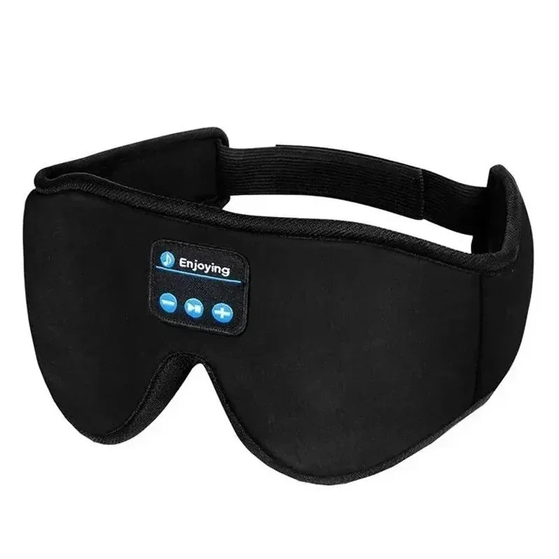 Sommeil Douceur                Masque de nuit 3D Bluetooth  Confort total avec musique intégrée. Haut-parleurs HD, écouteurs sans fil Bluetooth 5.0, idéal pour un sommeil profond, les voyages et la détente.